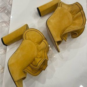 Beautiful, Jimmy choo yellow mule suede
